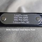 Stainless Steel Collar Nameplate - Wide