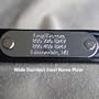 Stainless Steel Collar Nameplate - Wide