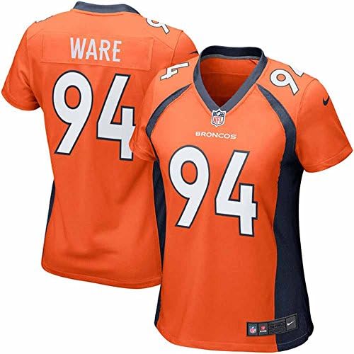 94# DeMarcus Ware Jersey Women's American Football Game Jerseys Orange color Size M