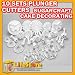 from elifestore 10 Sets Plunger Cutters Sugarcraft Cake Decorating Tool Kit (Heart, Veined Butterfly, Stars, Daisy, Veined rose leaf, Carnation cutters, Flower Blossom, Sunflower, other) Model HKA036