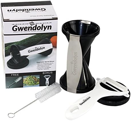 Spiral Slicer Zucchini Spiralizer Vegetable Cutter Spaghetti Pasta Maker with Sharp Stainless Steel Japanese Julienne Dual Blades