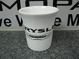 NEW CHRYSLER COFFEE CUP MUG CHRYSLER WING LOGO CERAMIC WHITE & BLACK MOPAR OEM