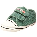 Diesel Infant/Toddler Sweet Velcro Stripe Sneaker,Dove/Verdant Green,2 M US Infant