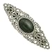 Victorian Style Filigree Onyx Hue Cabochon Barrette