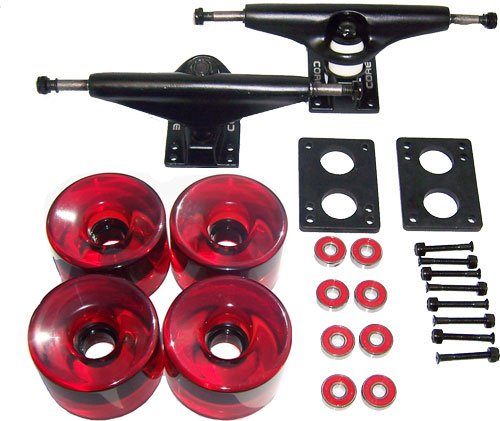 LONGBOARD Package CORE 6" BLACK TRUCKS 76mm RED WHEELS reviews