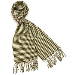 Winter Softer Than Cashmere Warm Ski Snow Scarf Shawl Fringe Houndstooth Brown