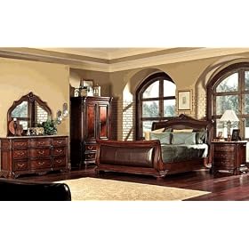 5PC Newcastle Collection California Cal King Size Bed Complete Bedroom Set