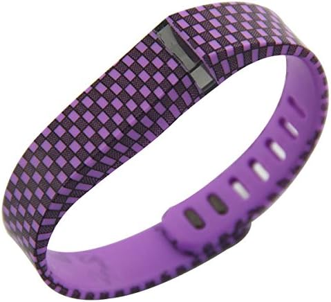 Multi Colors Plaid Replacement Wrist Band for Fitbit Flex With Clasps Small purple