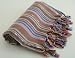 Authentic Multicolor Turkish Bath and Beach Towel - Peshtemal/Pestemal - Pareo Sarong
