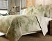Tropical Palm Tree Green Cream Bedding Quilt Set King Tropical Palm Tree Green Cream Bedding Quilt Set King