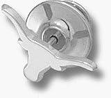 Texas Longhorns 1/4 Solid Longhorn Lapel Pin - 14KT White Gold Jewelry