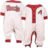 Majestic Arizona Diamondbacks Infant Red Pinstripe Coveralls