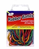 Pencil Grip The Classics Rubber Bands, Universal Size, Assorted Colors, 40 Count Box (TPG-512)