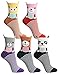 OSABASA Womens Casual Socks - Cute Crazy Lovely Animal Cats Dogs Pattern Good for Gift 2 to 6 Pair