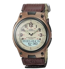 Casio #AW80V-5BV Men's World Time Data Bank 10-Year-Battery Watch