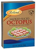 Roland Smoked Sliced Octopus , 3.66-Ounce EZ Open Can (Pack of 10)