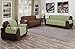Quick Fit Reynold Durable Quality Reversible Water Resistant Cover for Dogs, Kids, Pets-Sofa Slipcover for Couch, Recliner, Loveseat or Chair, Sage-Chocolate
