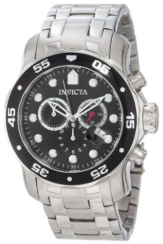 new year Invicta Men\'s 0069 Pro Diver Collection Chronograph Stainless Steel WatchB000820YAQ