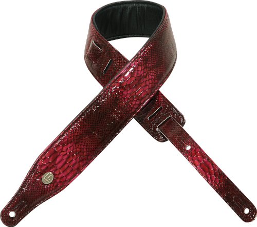 Levy's Leathers PC17ES-BRG Immitation Electric Snake Leather Guitar Strp