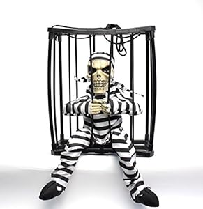 Squelette animé avec détecteur de mouvement, gadget insolite Halloween