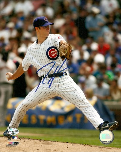 Rich Harden Signed Chicago Cubs Home Action 8x10 Photo