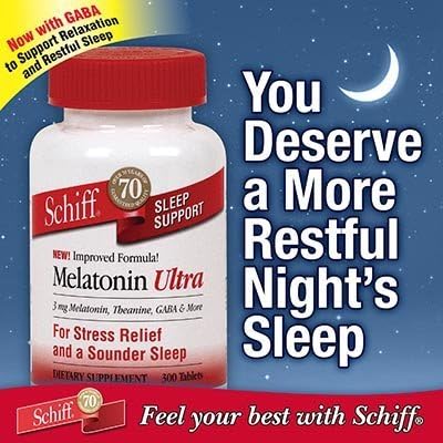 Schiff Melatonin Ultra, 300 Tablets (Pack of 4)