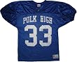 Married with Children Al Bundy Polk High 33 Distressed Blue Football Jersey Costume