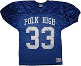 Married with Children Al Bundy Polk High 33 Distressed Blue Football Jersey Costume
