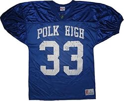 Married with Children Al Bundy Polk High 33 Distressed Blue Football Jersey Costume