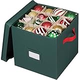 Richards Homewares - Holiday Green 64 Compartment Cube Ornament Organizer