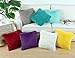 CaliTime Super Soft Throw Pillow Cover Case for Couch Sofa Bed Solid Plush Faux Fur 18 X 18 Inches Ivory