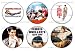Set of 6 FERRIS BUELLER'S DAY OFF Pinback Buttons 1.25" Pins / Badges