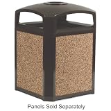 Rubbermaid Landmark Sable Ashtray Dome Top 50 Gal Trash Can w/ Liner