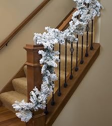 9' x 12" Heavily Flocked Alaskan Artificial Christmas Garland - Unlit