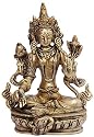 ShalinCraft Meditating Buddha Statue Collectible Figurines Metal Craft India 5 x4 inches (bda009)