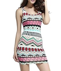Sexy Polyester Geometric Print Cocktail Summer Bodycon Dress/Club Dress/Evening Dress/Party Dress/Jumper/Mini Dress 