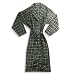 Claiborne - Mens Flannel Plaid Robe, Brown, Black