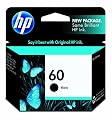Original HP 60 Ink Cartridge in Retail Packaging (CC640WN)