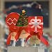 Christmas Hard Candy Lollipops-Set of Six-3 Shapes: Tree, Ornament & Wrapped Gift. Custom Lollipop X