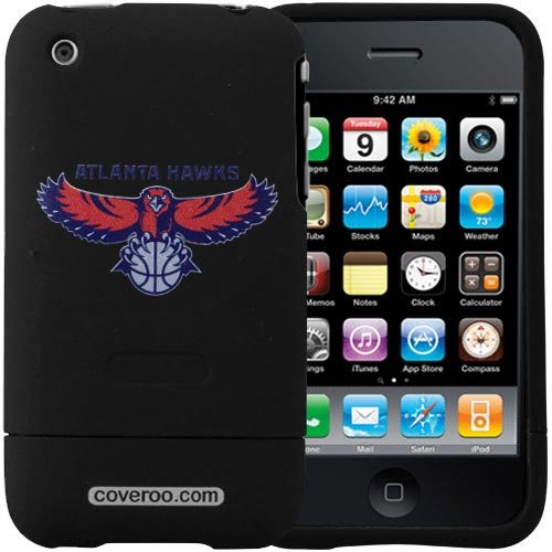 NBA Atlanta Hawks Black Team Name & Logo iPhone 3G Hard Snap-On Case