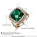 Yoursfs Elegant Green Crystal Ring 18k Gold Plated with Shining Zirconia Wedding Ring for Women (8)