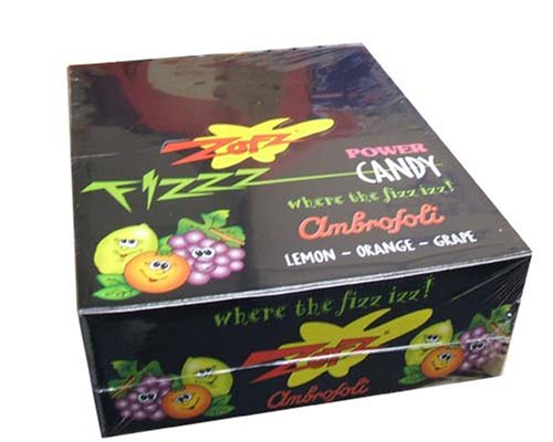 Zotz Fizz Power Candy Lemon, Orange, and Grape flavors