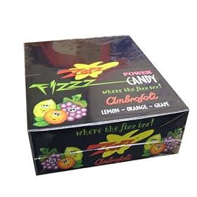 Zotz Fizz Power Candy Lemon, Orange, and Grape flavors by Zotz
