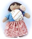Nursing Mama with Baby in Sling- Handmade in the USA - 100% Organic Cotton, Safe, Non-toxic, Heirloom Quality Toy