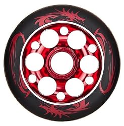 YAK Lisbeth Metal Core Wheel Black-Red 100mm
