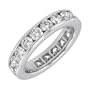 14k White or Yellow Gold Channel-Set Diamond Eternity Band (3 cttw, H-I Color, SI2 Clarity)