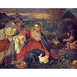 Tizian (The Madonna with the rabbit scene: Mary and Christ Child, St. Catherine and St. John the Baptist) - 13x19