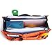 2 Pack Magik Travel Insert Handbag Purse Large Liner Organizer Tidy Bags Expandable 13 Pocket Handbag Insert Purse Organizer with Handles (Orange)