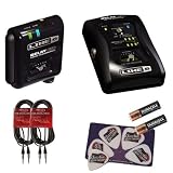 Line 6 Relay G30 6-Channel Digital Guitar Wireless System with Stompbox Receiver Bundle with Two 20-Foot Instrument Cables, Two AA Batteries, and Pick Card