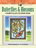 Creative Haven Butterflies and Blossoms Stained Glass Coloring Book (Adult Coloring)